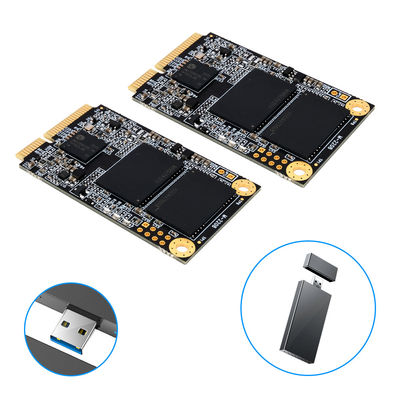 محرك أقراص MSATA الصلب SSD تجاري محمول بدون ضجيج 64GB إلى 2Tb نقل بيانات سريع