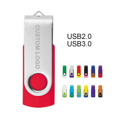 64g 32g 16g8g USB فلاش ذاكرة قرص 360 درجة تدوير محرك أقراص فلاش الشركة الشعار