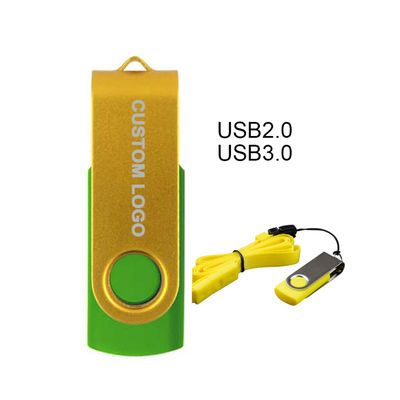 64g 32g 16g8g USB فلاش ذاكرة قرص 360 درجة تدوير محرك أقراص فلاش الشركة الشعار